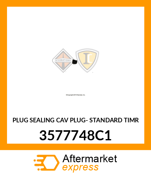 PLUG SEALING CAV PLUG- STANDARD TIMR 3577748C1
