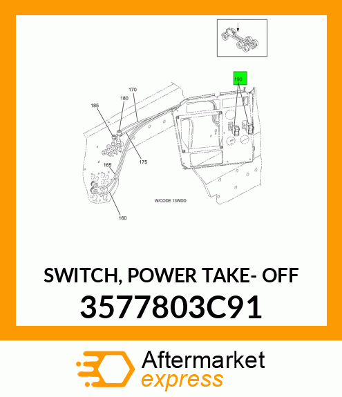 SWITCH, POWER TAKE- OFF 3577803C91