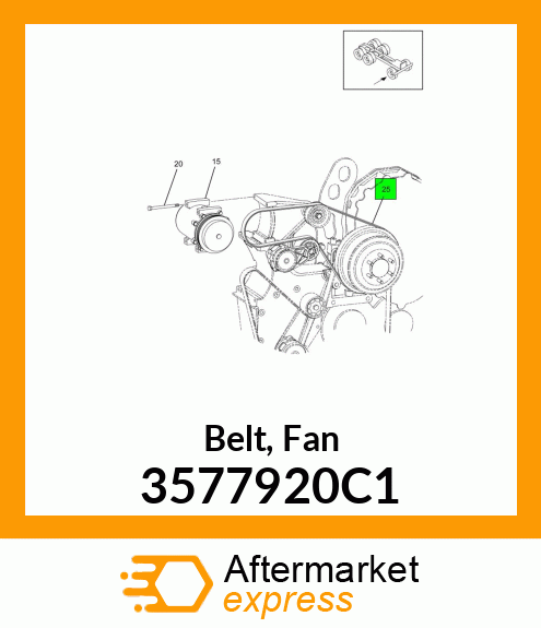 Belt, Fan 3577920C1