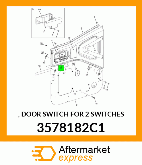 , DOOR SWITCH FOR 2 SWITCHES 3578182C1