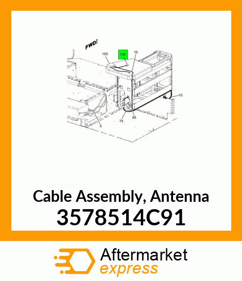 Cable Assembly, Antenna 3578514C91