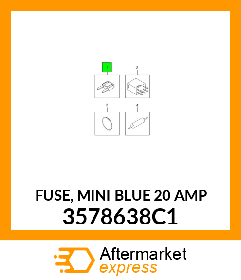 FUSE, MINI BLUE 20 AMP 3578638C1