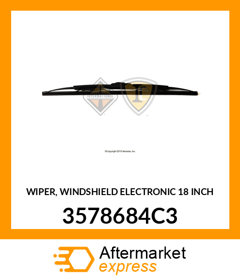 WIPER, WINDSHIELD ELECTRONIC 18 INCH 3578684C3