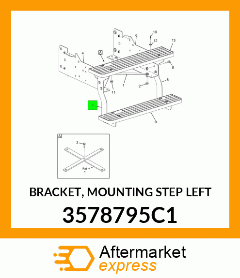 BRACKET, MOUNTING STEP LEFT 3578795C1