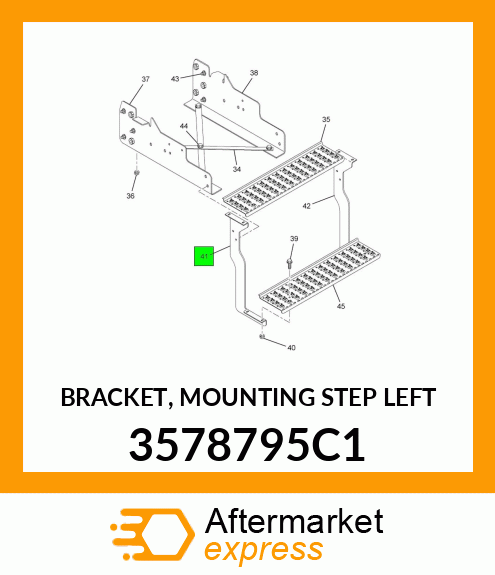 BRACKET, MOUNTING STEP LEFT 3578795C1