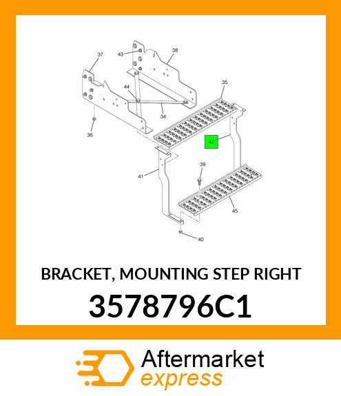 BRACKET, MOUNTING STEP RIGHT 3578796C1