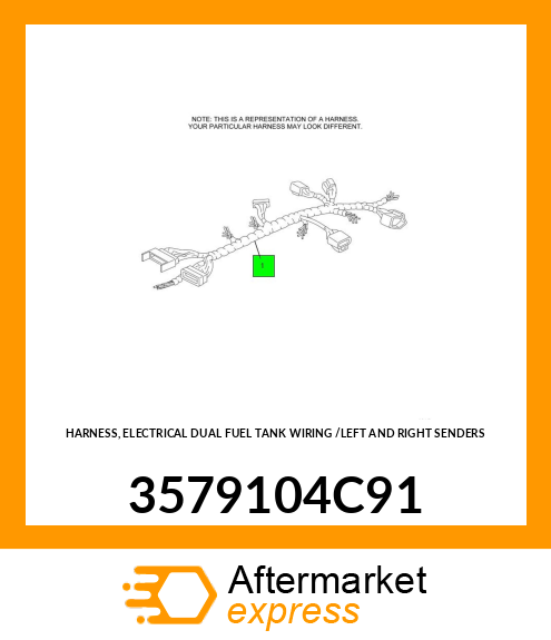 HARNESS, ELECTRICAL DUAL FUEL TANK WIRING /LEFT AND RIGHT SENDERS 3579104C91