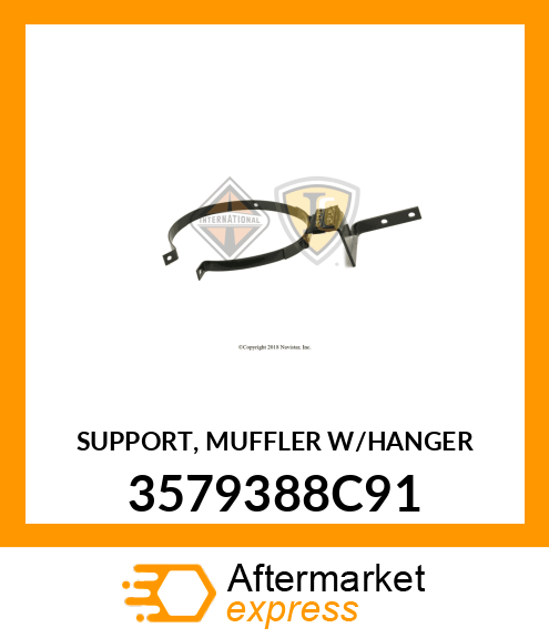 SUPPORT, MUFFLER W/HANGER 3579388C91