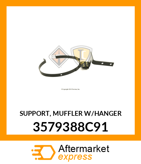 SUPPORT, MUFFLER W/HANGER 3579388C91