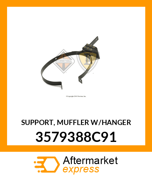 SUPPORT, MUFFLER W/HANGER 3579388C91