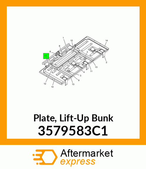 Plate, Lift-Up Bunk 3579583C1
