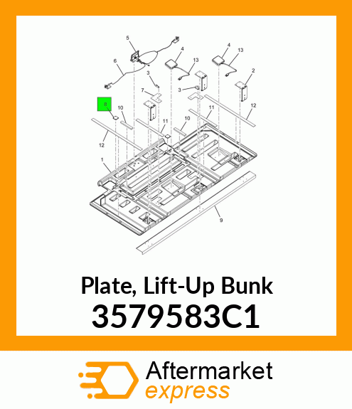 Plate, Lift-Up Bunk 3579583C1