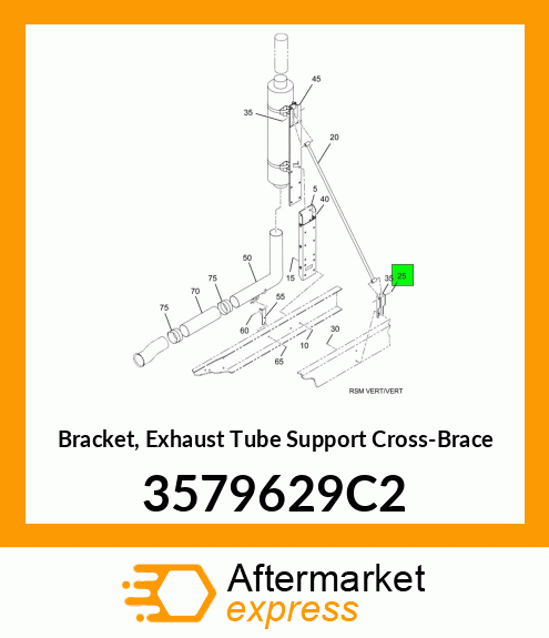 Bracket, Exhaust Tube Support Cross-Brace 3579629C2