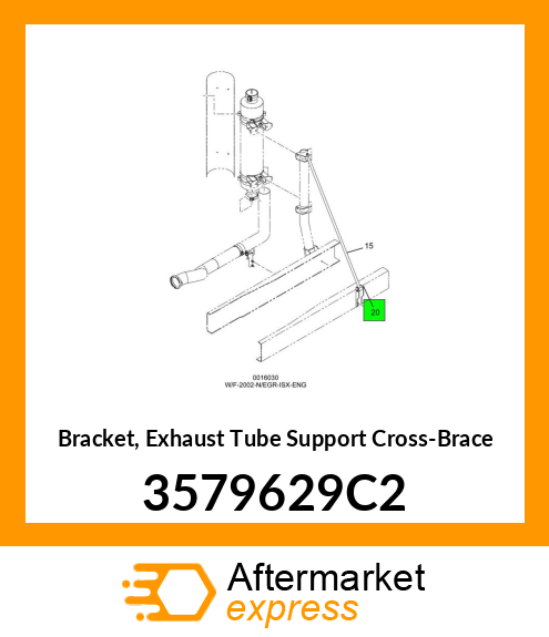 Bracket, Exhaust Tube Support Cross-Brace 3579629C2