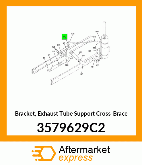 Bracket, Exhaust Tube Support Cross-Brace 3579629C2