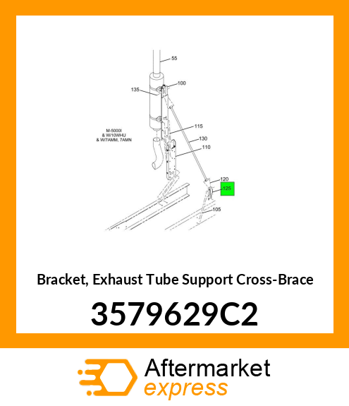 Bracket, Exhaust Tube Support Cross-Brace 3579629C2