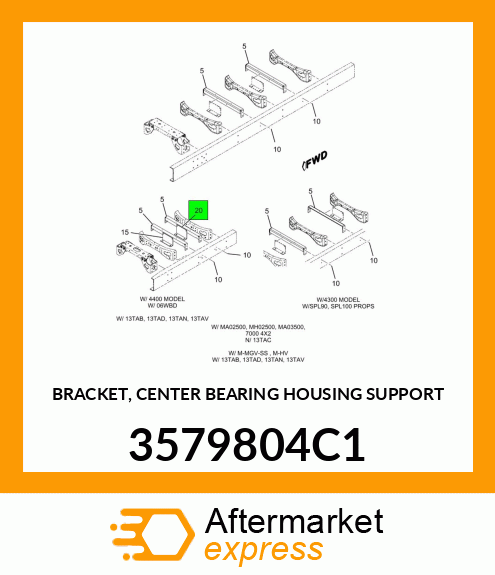 BRACKET, CENTER BEARING HOUSING SUPPORT 3579804C1