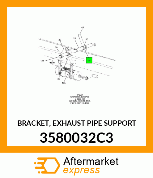 BRACKET, EXHAUST PIPE SUPPORT 3580032C3