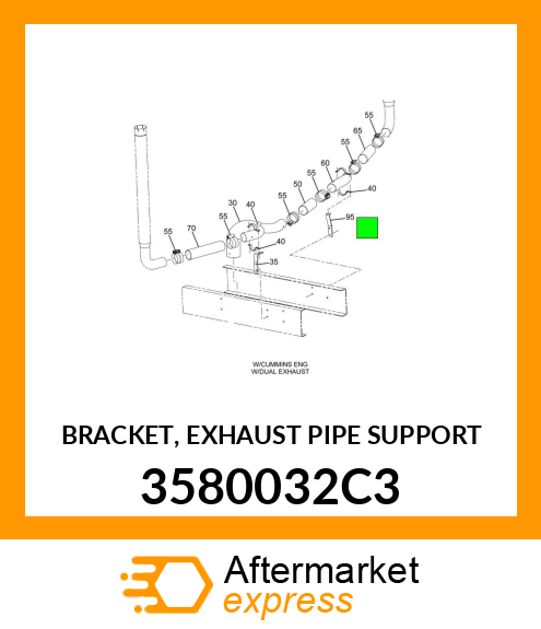 BRACKET, EXHAUST PIPE SUPPORT 3580032C3