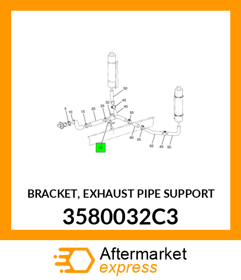 BRACKET, EXHAUST PIPE SUPPORT 3580032C3