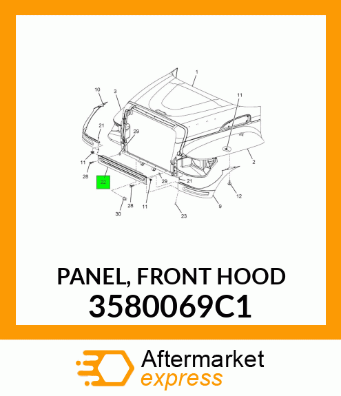 PANEL, FRONT HOOD 3580069C1