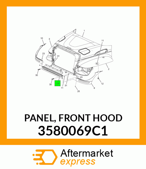 PANEL, FRONT HOOD 3580069C1