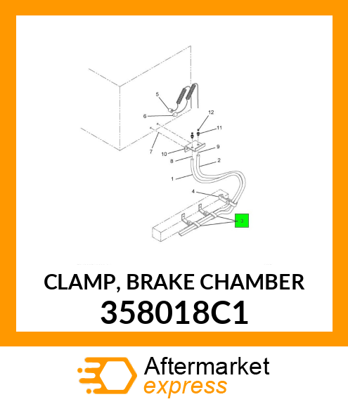CLAMP, BRAKE CHAMBER 358018C1