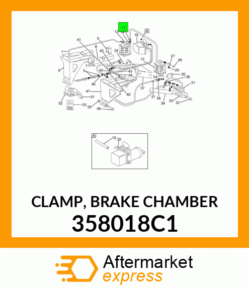 CLAMP, BRAKE CHAMBER 358018C1