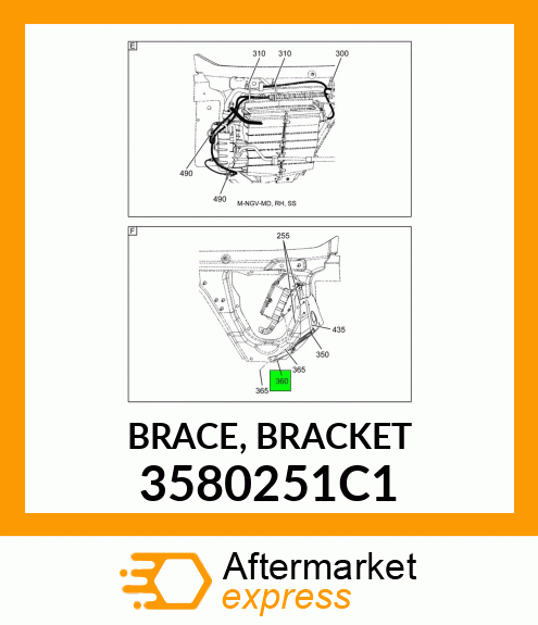 BRACE, BRACKET 3580251C1