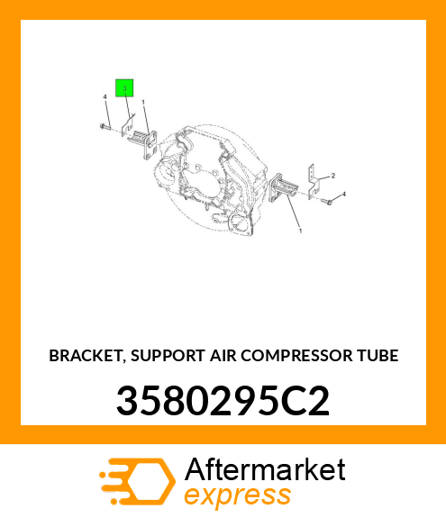 BRACKET, SUPPORT AIR COMPRESSOR TUBE 3580295C2