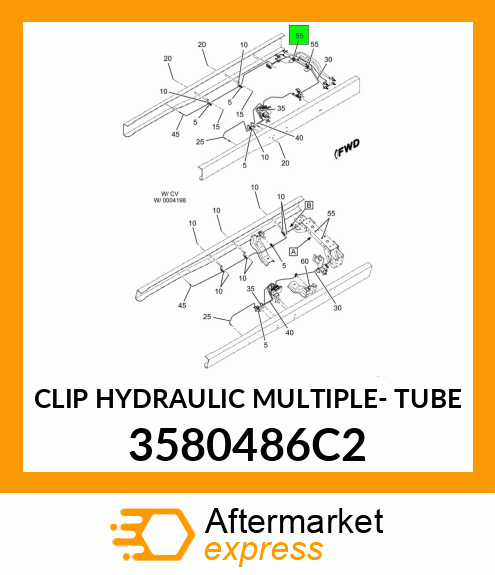 CLIP HYDRAULIC MULTIPLE- TUBE 3580486C2
