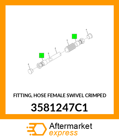 FITTING, HOSE FEMALE SWIVEL CRIMPED 3581247C1