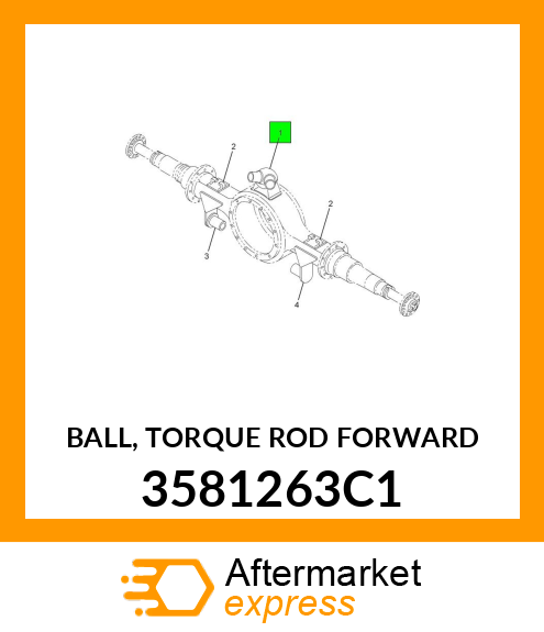 BALL, TORQUE ROD FORWARD 3581263C1