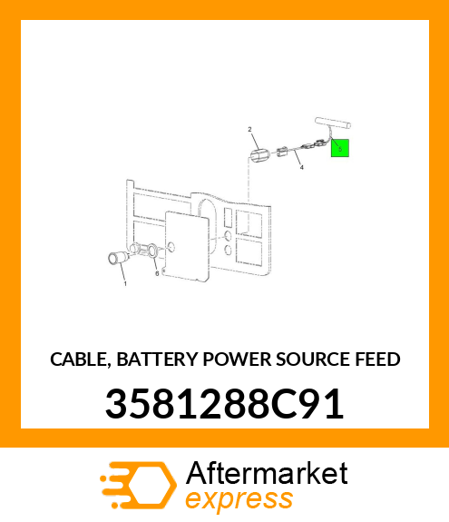 CABLE, BATTERY POWER SOURCE FEED 3581288C91