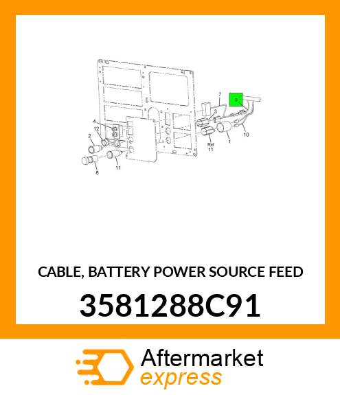 CABLE, BATTERY POWER SOURCE FEED 3581288C91