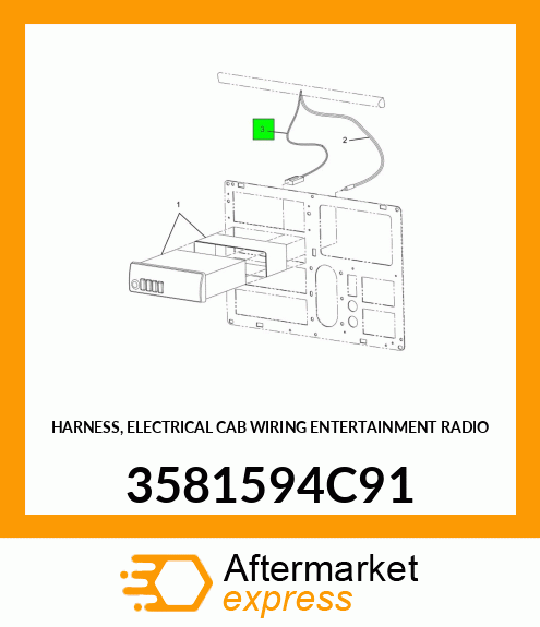 HARNESS, ELECTRICAL CAB WIRING ENTERTAINMENT RADIO 3581594C91