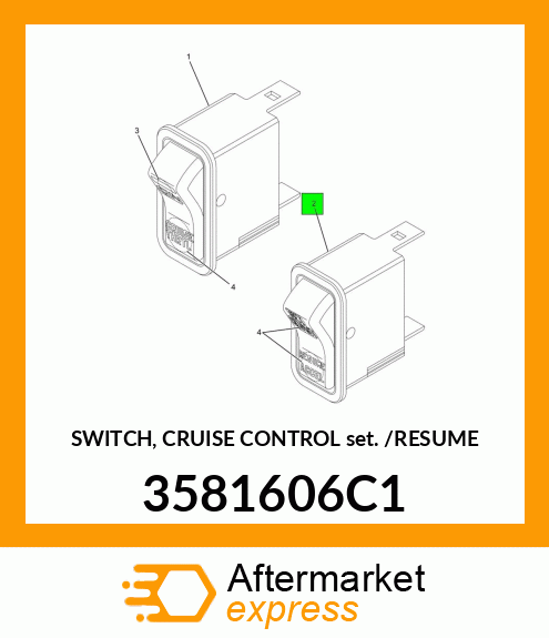 SWITCH, CRUISE CONTROL SET /RESUME 3581606C1