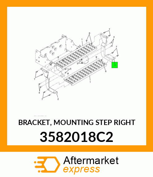 BRACKET, MOUNTING STEP RIGHT 3582018C2