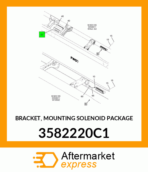 BRACKET, MOUNTING SOLENOID PACKAGE 3582220C1