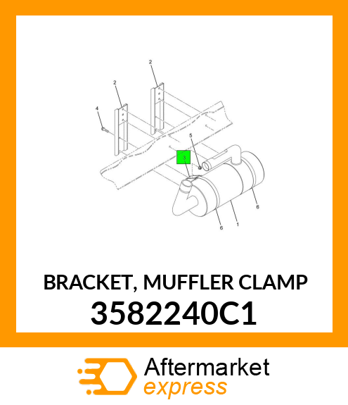 BRACKET, MUFFLER CLAMP 3582240C1