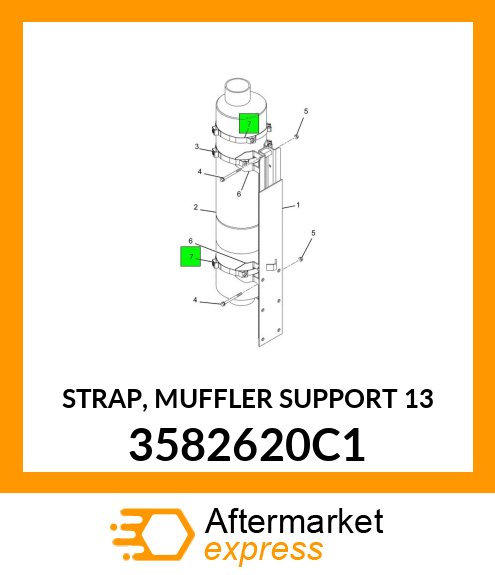 STRAP, MUFFLER SUPPORT 13" 3582620C1