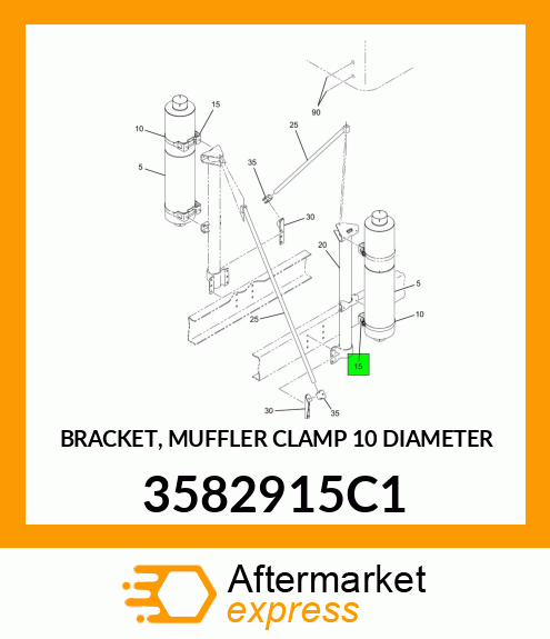 BRACKET, MUFFLER CLAMP 10" DIAMETER 3582915C1