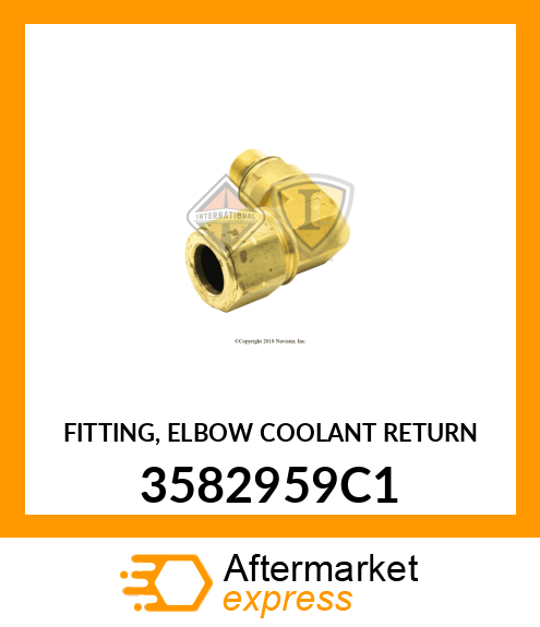 FITTING, ELBOW COOLANT RETURN 3582959C1