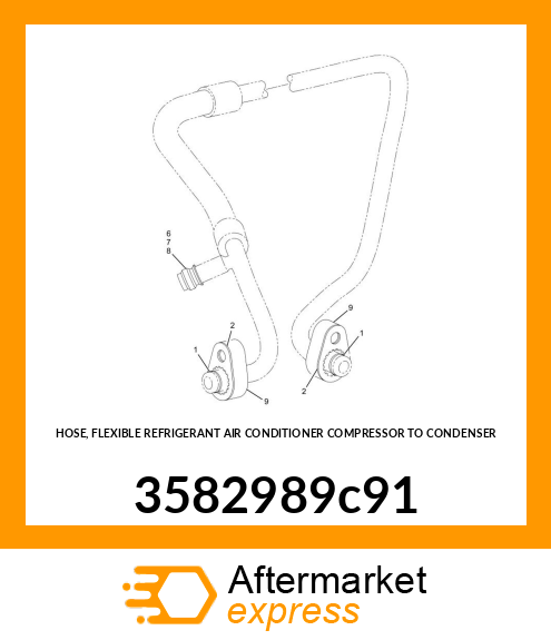 HOSE, FLEXIBLE REFRIGERANT AIR CONDITIONER COMPRESSOR TO CONDENSER 3582989c91