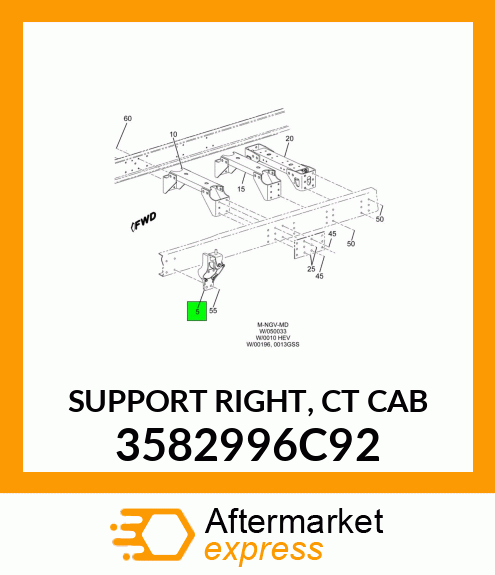 SUPPORT RIGHT, CT CAB 3582996C92