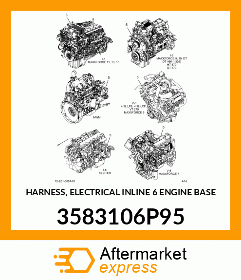 HARNESS, ELECTRICAL INLINE 6 ENGINE BASE 3583106P95