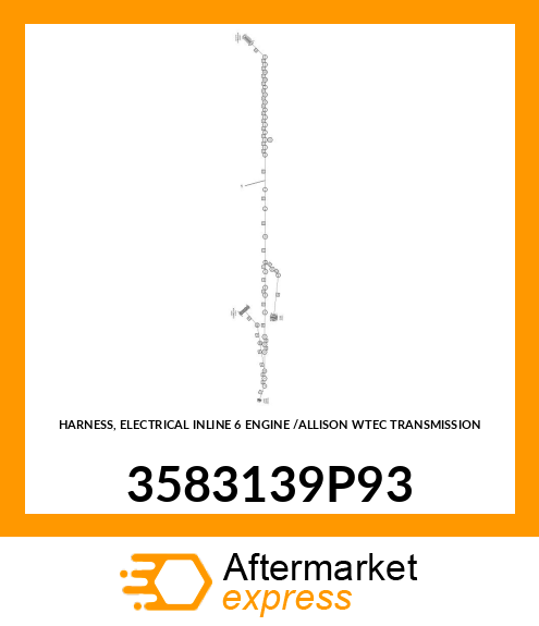 HARNESS, ELECTRICAL INLINE 6 ENGINE /ALLISON WTEC TRANSMISSION 3583139P93