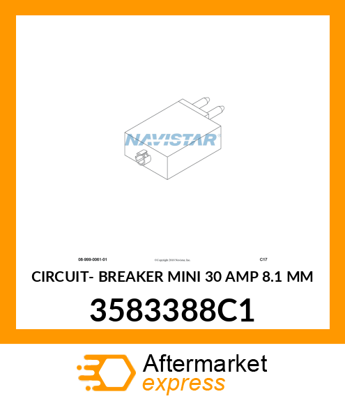 CIRCUIT- BREAKER MINI 30 AMP 8.1 MM 3583388C1