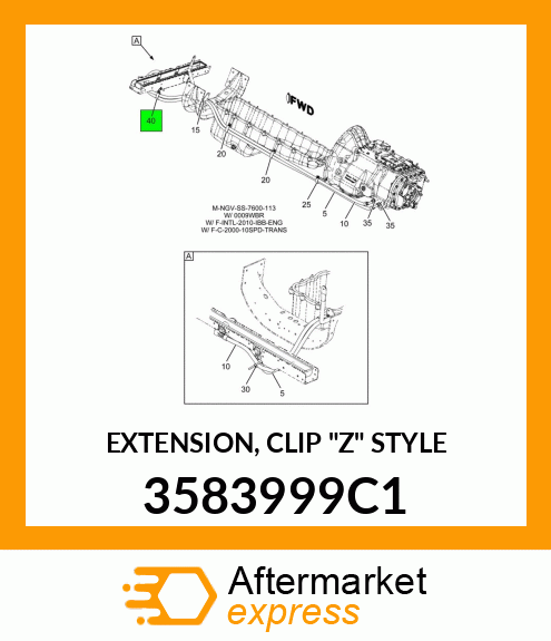 EXTENSION, CLIP "Z" STYLE 3583999C1