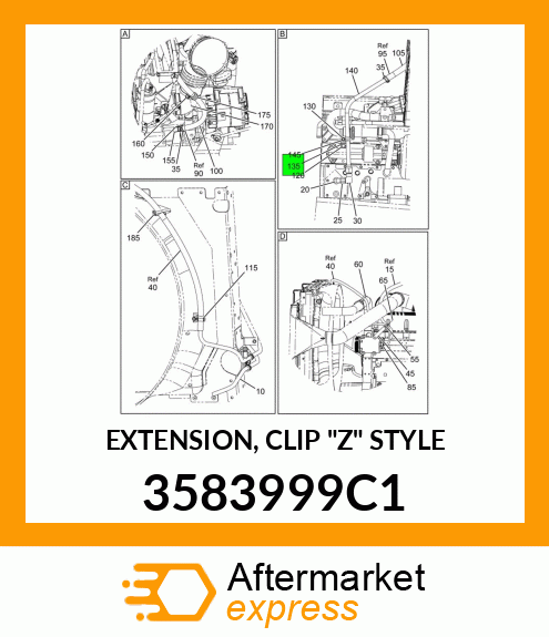 EXTENSION, CLIP "Z" STYLE 3583999C1